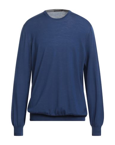 Viadeste Man Sweater Navy Size 50 Virgin Wool In Blue
