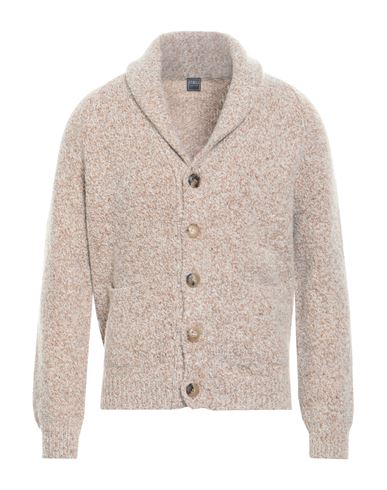 Fedeli Man Cardigan Camel Size 40 Cashmere, Wool, Polyester In Multi