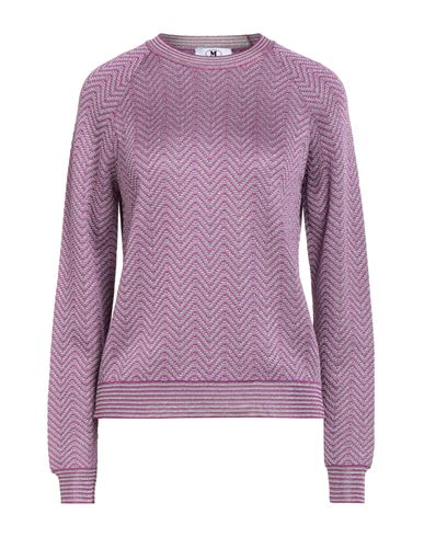 M Missoni Woman Sweater Fuchsia Size Xl Viscose, Metallic Fiber In Purple