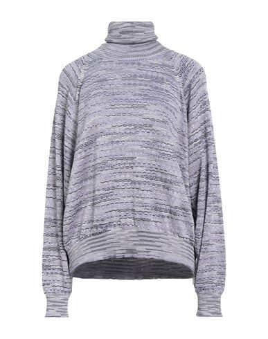 M Missoni Woman Turtleneck Lilac Size Xl Cotton, Wool, Viscose, Metallic Fiber In Purple