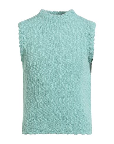 Filippo De Laurentiis Man Sweater Turquoise Size 38 Merino Wool, Polyamide In Blue