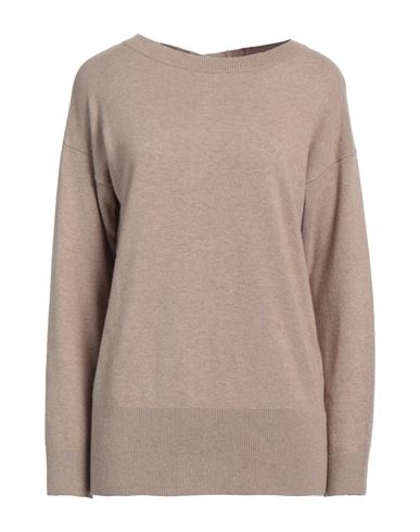 Alpha Studio Woman Sweater Beige Size 6 Recycled Wool, Viscose, Polyamide, Cashmere In Sand