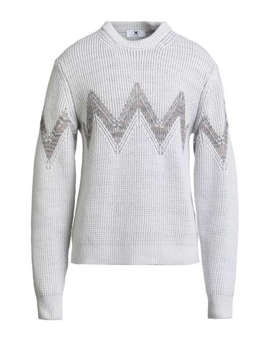 M Missoni Man Sweater Light Grey Size Xxl Wool In Gray