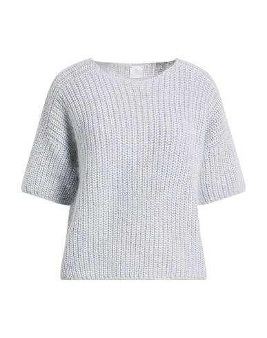 Eleventy Woman Sweater Light Grey Size S Wool, Mohair Wool, Silk In Gray