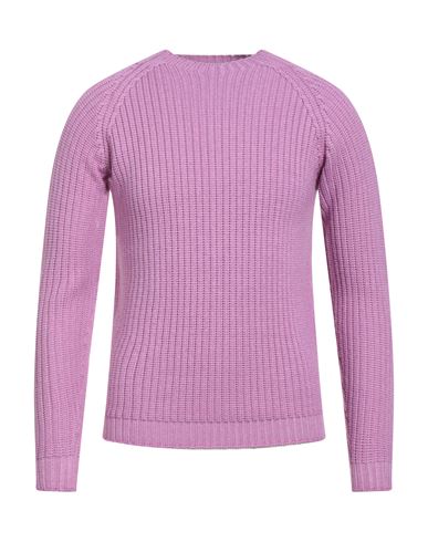 Filippo De Laurentiis Man Sweater Mauve Size 40 Merino Wool In Purple