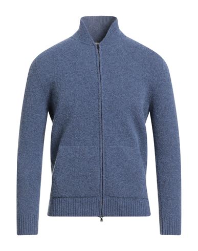 H953 Man Cardigan Blue Size 44 Wool, Polyamide, Elastane In Blue