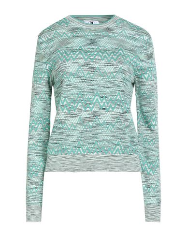 M Missoni Woman Sweater Turquoise Size Xl Cotton, Viscose In Blue