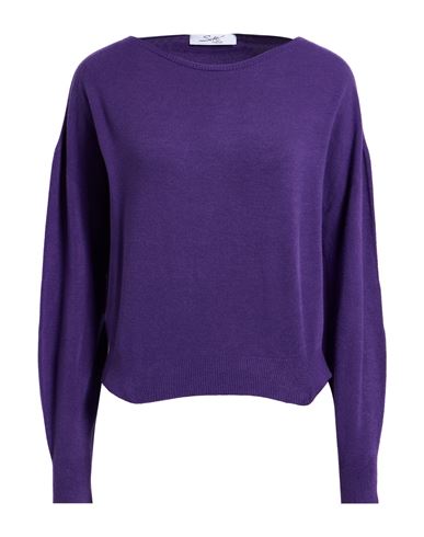 Sufé  Firenze Sufé Firenze Woman Sweater Purple Size L Viscose, Polyester, Polyamide In Purple