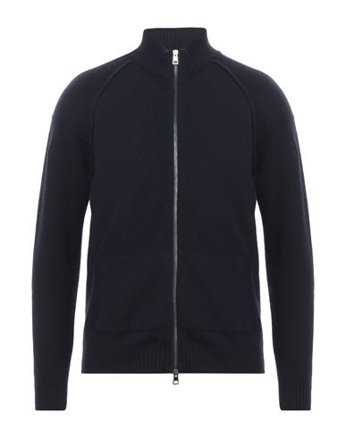 Jeordie's Man Cardigan Midnight Blue Size Xl Merino Wool In Blue