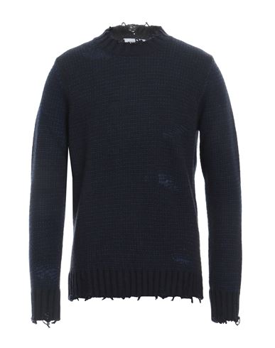 Paolo Ragazzini Man Sweater Midnight Blue Size 42 Wool In Blue