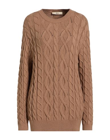 Akep Woman Sweater Light Brown Size 8 Viscose, Polyester, Polyamide In Brown