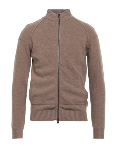 Jeordie's Man Cardigan Light Brown Size Xxl Merino Wool In Brown