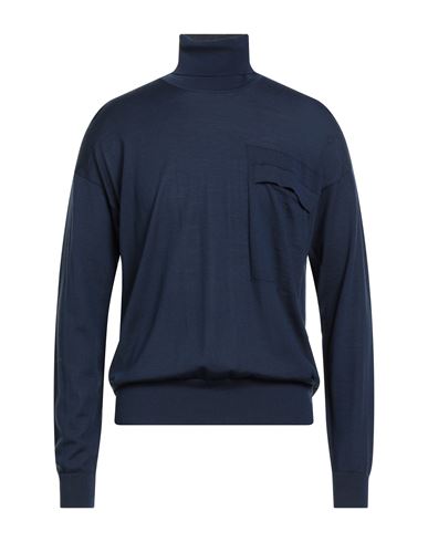 Paolo Ragazzini Man Turtleneck Blue Size 44 Wool In Blue