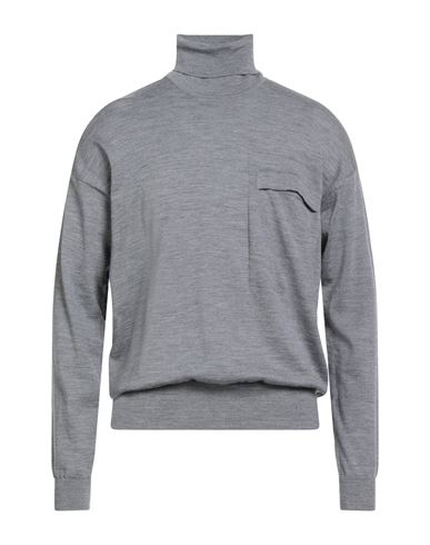 Paolo Ragazzini Man Turtleneck Light Grey Size 42 Wool In Gray
