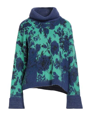 Liu •jo Woman Turtleneck Turquoise Size M Polyamide, Acrylic, Alpaca Wool, Synthetic Fibers, Wool In Multi