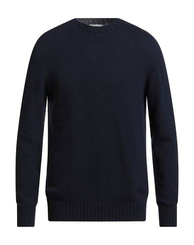 Alpha Studio Man Sweater Midnight Blue Size 46 Wool In Blue