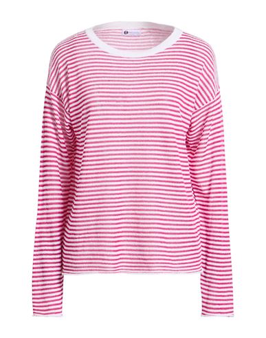Diana Gallesi Woman Sweater Fuchsia Size L Cotton, Viscose, Polyamide, Metallic Fiber In Pink