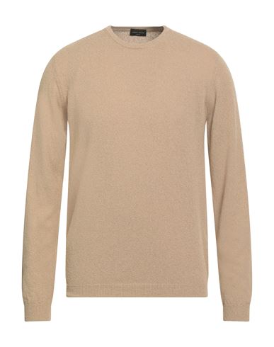 Roberto Collina Man Sweater Sand Size 42 Cotton, Nylon, Elastane In Pink