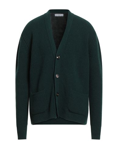 Cruna Man Cardigan Deep Teal Size 40 Wool, Cashmere In Green