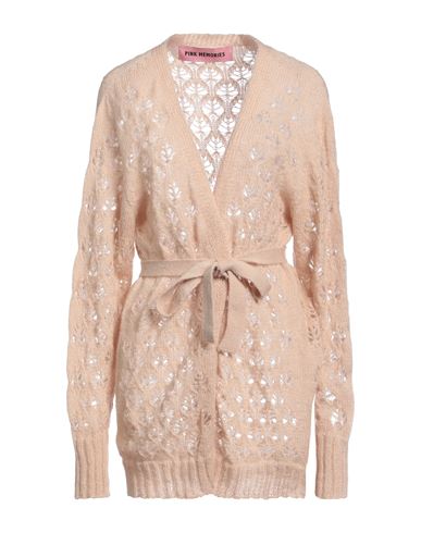Pink Memories Woman Cardigan Beige Size 10 Acrylic, Mohair Wool, Polyamide, Wool In Multi