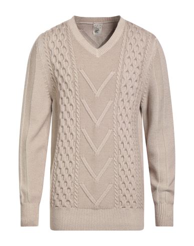 H953 Man Sweater Beige Size 42 Merino Wool In Neutral