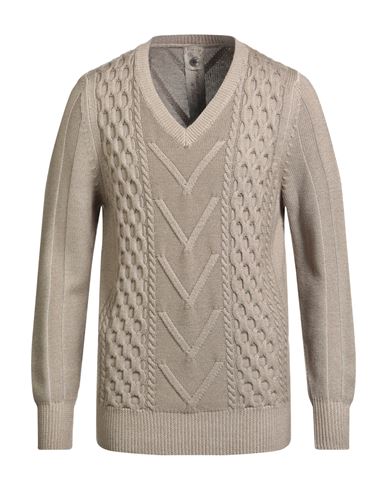 H953 Man Sweater Sand Size 40 Merino Wool In Neutral
