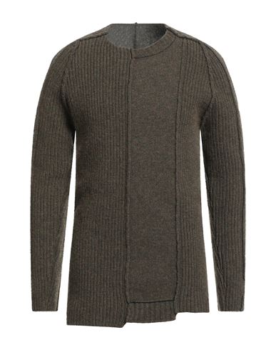 Masnada Man Sweater Military Green Size L Wool In Brown