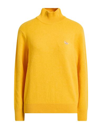 Maison Kitsuné Woman Turtleneck Marigold Size S Lambswool In Yellow