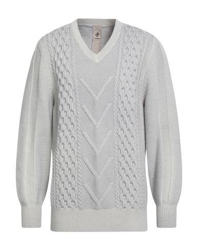 H953 Man Sweater Light Grey Size 44 Merino Wool In Gray