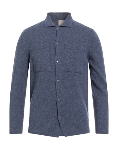 H953 Man Cardigan Navy Size 40 Wool, Polyamide, Elastane In Blue