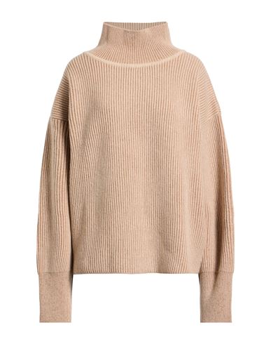 Maison Kitsuné Woman Turtleneck Beige Size M Lambswool In Neutral