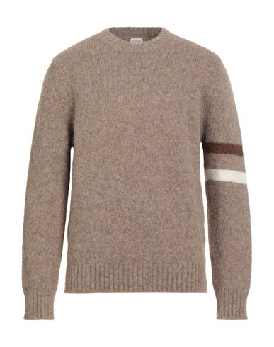 H953 Man Sweater Light Brown Size 40 Alpaca Wool, Wool In Brown