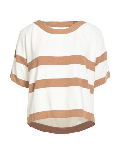 Denny Rose Woman Sweater Ivory Size L Viscose, Elastane In White