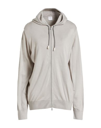 Eleventy Woman Cardigan Light Grey Size 3xl Wool, Silk, Polyester, Polyurethane In Gold