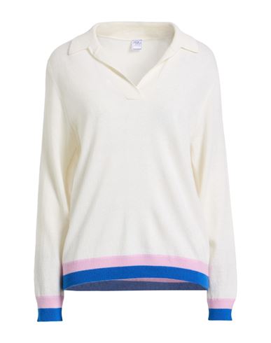 Fedeli Woman Sweater Ivory Size 6 Cashmere, Linen In White