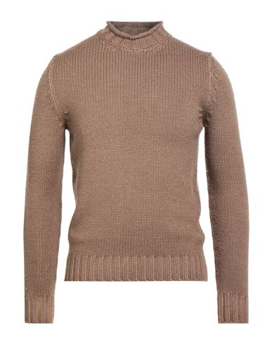 H953 Man Turtleneck Camel Size 44 Merino Wool In Neutral