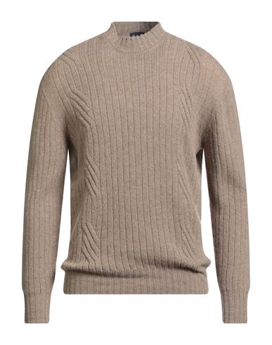 Drumohr Man Sweater Sand Size 44 Lambswool In Neutral