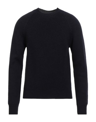 Drumohr Man Sweater Midnight Blue Size 42 Merino Wool In Black