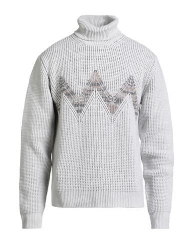 M Missoni Man Turtleneck Light Grey Size Xxl Wool In Gray