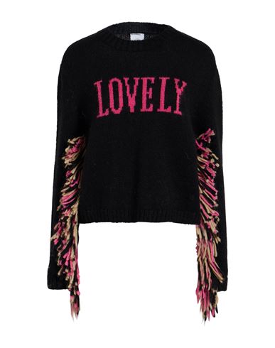 Le Volière Woman Sweater Black Size S Acrylic, Synthetic Fibers, Wool, Mohair Wool, Alpaca Wool In Black