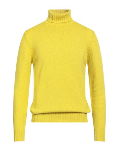 Filippo De Laurentiis Man Turtleneck Lime Green Size 40 Cashmere In Yellow