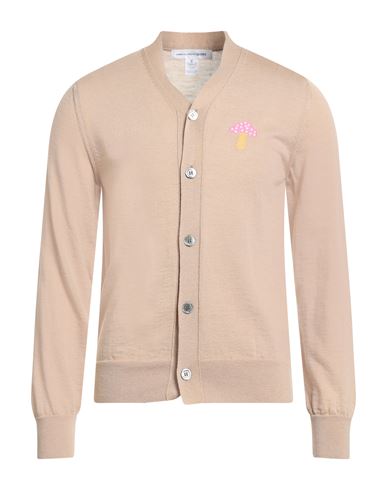 Comme Des Garçons Shirt Man Cardigan Sand Size Xl Acrylic, Wool, Cotton, Polyester In Neutral