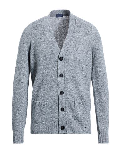 Drumohr Man Cardigan Grey Size 46 Virgin Wool, Cashmere, Polyamide In Gray