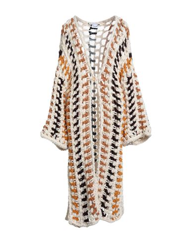 Nilu Woman Cardigan Ivory Size Onesize Wool, Cotton, Polyester In White