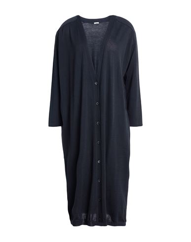 Malo I Prefer Woman Cardigan Midnight Blue Size M Linen, Polyamide In Blue