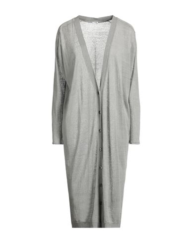 Malo I Prefer Woman Cardigan Grey Size S Linen, Polyamide In Gray