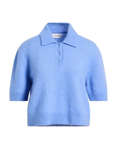 Laneus Woman Sweater Light Blue Size 6 Cashmere, Silk, Polyester In Blue