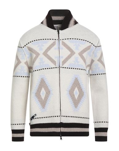 H953 Man Cardigan Light Grey Size 40 Merino Wool, Cashmere In Multi