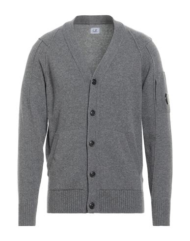 C.p. Company C. P. Company Man Cardigan Grey Size 44 Wool, Polyamide In Gray