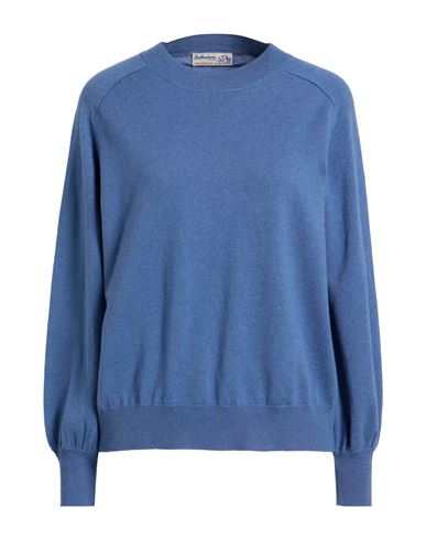 Ballantyne Of Peebles Woman Sweater Slate Blue Size 10 Cashmere In Blue
